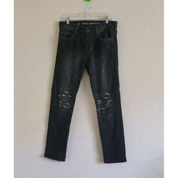 True Religion x Westbrook Collab Rocco Distressed Skinny Fit Jeans Size 33X31 - Picture 8 of 8